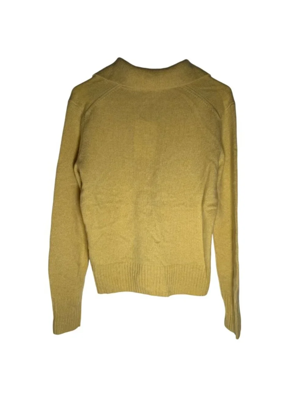 Everlane The Cashmere Polo Sweater Double Cream Heather Yellow Size Small NWT